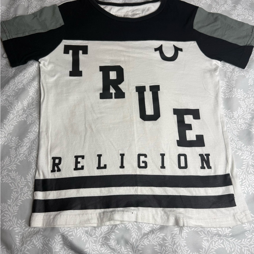 True Religion Kids Black, White, and Gray Graphic Tee